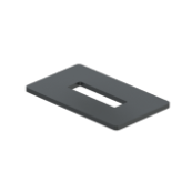 Rosette | for flat steel lean-to brackets | and square lean-to hangers | for 80 x 12 mm / 80 x 10 mm square tube | hot-dip galvanized and coated DB 703